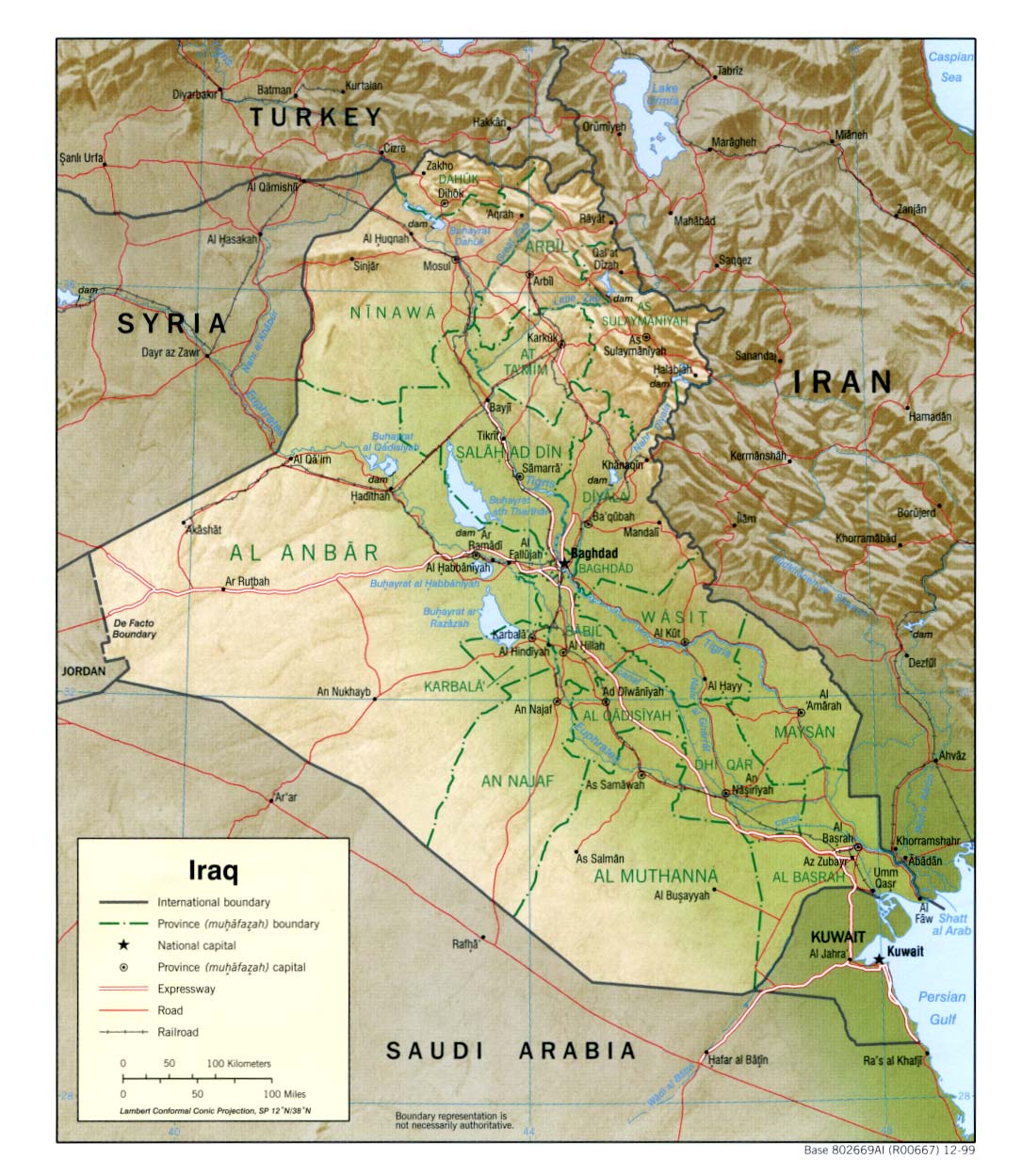 Irakkarte / map of Iraq